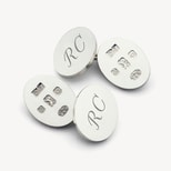 Classic Hallmarked Sterling Silver Cufflinks from Aspinal of London