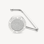Handbag Hook in Silver Saffiano from Aspinal of London