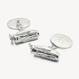Sterling Silver Personalised Golf Bag Cufflinks from Aspinal of London