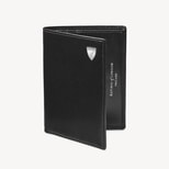 Credit Card Wallet with Notes Pocket in Smooth Black from Aspinal of London