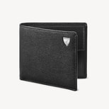 Billfold Coin Wallet in Black Saffiano & Smooth Black from Aspinal of London