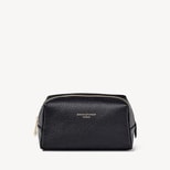 London Makeup Bag in Black Pebble from Aspinal of London