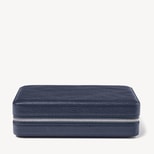 Large Travel Jewellery Case in Navy Pebble from Aspinal of London