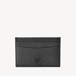 Slim Credit Card Holder in Black Pebble from Aspinal of London