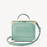 The Trunk in Willow Patent Croc from Aspinal of London