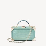 Trinket Box in Willow Patent Croc from Aspinal of London