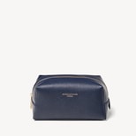London Makeup Bag in Navy Pebble from Aspinal of London