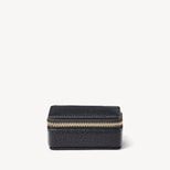 Small Travel Jewellery Case in Black Pebble from Aspinal of London