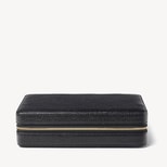 Large Travel Jewellery Case in Black Pebble from Aspinal of London
