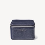 Travel Watch & Ring Box in Navy Pebble from Aspinal of London