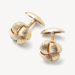 9ct Gold Fine Wire Knot Cufflinks from Aspinal of London
