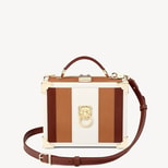 Lion Trunk in Smooth Tan, Ivory & Redwood from Aspinal of London