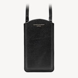 London Phone Case in Black Pebble from Aspinal of London