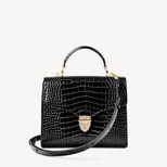 Mayfair® in Black Patent Croc from Aspinal of London