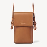 Ella Crossbody Phone Pouch in Smooth Tan from Aspinal of London