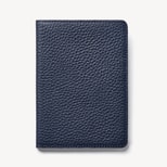 Passport Cover with Card Slots in Navy Pebble from Aspinal of London