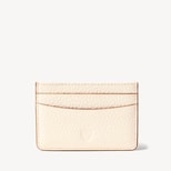 Slim Credit Card Holder in Ivory Pebble from Aspinal of London
