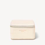 Travel Watch & Ring Box in Ivory Pebble from Aspinal of London