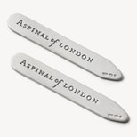 Matt Finish Sterling Silver Collar Stiffeners from Aspinal of London
