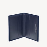 Double Fold Credit Card Holder in Navy Pebble from Aspinal of London
