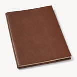 A4 Refillable Leather Journal in Tobacco Pebble from Aspinal of London