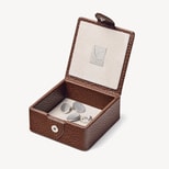 Stud Box in Tobacco Pebble from Aspinal of London
