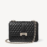 Large Lottie in Black Quilted Nappa from Aspinal of London