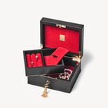 Bijou Jewellery Box in Black Pebble from Aspinal of London