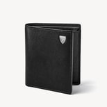 ID & Coin RFID Wallet in Black Saffiano from Aspinal of London