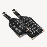 Set of 2 Luggage Tags in Black Patent Croc from Aspinal of London