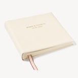 12-inch Leather Photo Album in Ivory Pebble from Aspinal of London