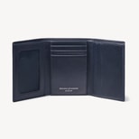 Trifold Wallet in Navy Pebble from Aspinal of London