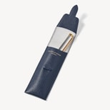 Pen Case in Navy Pebble from Aspinal of London