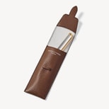 Pen Case in Tobacco Pebble from Aspinal of London