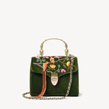 Midi Mayfair® in Birds of Paradise Hand Embroidery on Velvet from Aspinal of London