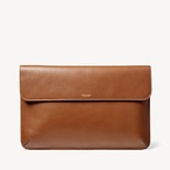 Leather Laptop Case in Tan Pebble from Aspinal of London