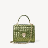 Midi Mayfair® in Verdant Green Metallic Woven Leather from Aspinal of London