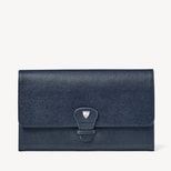Travel Wallet in Navy Saffiano from Aspinal of London