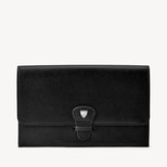 Travel Wallet in Black Saffiano from Aspinal of London