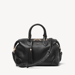 Hudson Midi in Black Milled Pebble from Aspinal of London