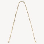 Leather Weave & Chain Strap in Ivory Patent Croc from Aspinal of London