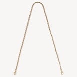 Leather Weave & Chain Strap in Soft Taupe Patent Croc from Aspinal of London