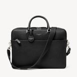 48 Hour Mount Street Travel Bag in Black Pebble from Aspinal of London