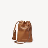 Soho Crossbody Pouch in Tan Milled Pebble from Aspinal of London