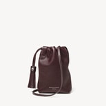 Soho Crossbody Pouch in Wine Milled Pebble from Aspinal of London