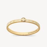 Thin Bee Bangle in Ivory Enamel & 18ct Gold Plated from Aspinal of London