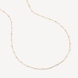 16-inch Beaded Necklace in 18ct Gold Vermeil from Aspinal of London
