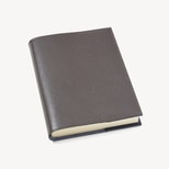 A5 Refillable Journal in Grey & Navy Saffiano from Aspinal of London