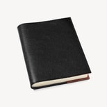 A5 Refillable Journal in Black & Tan Saffiano from Aspinal of London