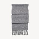 Pure Cashmere Scarf in Light Grey from Aspinal of London